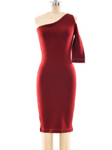 Claude Montana One Shoulder Bodycon Dress Dress arcadeshops.com