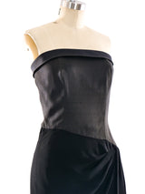 Yves Saint Laurent Strapless Little Black Dress Dress arcadeshops.com