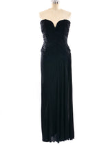 Vicky Tiel Ruched Jersey Gown Dress arcadeshops.com