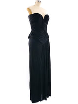 Vicky Tiel Ruched Jersey Gown Dress arcadeshops.com