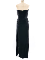 Vicky Tiel Ruched Jersey Gown Dress arcadeshops.com
