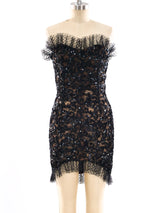 Yves Saint Laurent Embellished Lace Mini Dress Dress arcadeshops.com