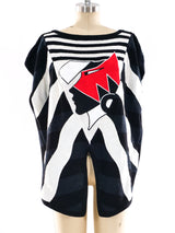 Kansai Yamamoto Graphic Knit Sweater Top arcadeshops.com