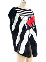 Kansai Yamamoto Graphic Knit Sweater Top arcadeshops.com