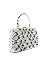Bead Embellished Wicker Top Handle Bag Accessory arcadeshops.com