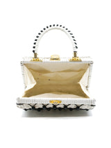 Bead Embellished Wicker Top Handle Bag Accessory arcadeshops.com