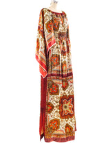 Paisley Printed Angel Sleeve Maxi Dress Dress arcadeshops.com