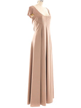 John Kloss Khaki Jersey Maxi Dress Dress arcadeshops.com