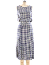 Chanel Check Print Silk Ensemble Suit arcadeshops.com