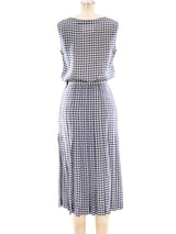 Chanel Check Print Silk Ensemble Suit arcadeshops.com