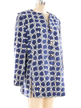 Abstract Metallic Check Jacket Jacket arcadeshops.com