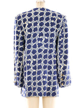 Abstract Metallic Check Jacket Jacket arcadeshops.com