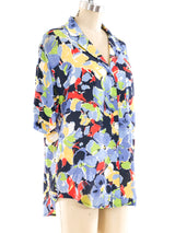 Christian Dior Floral Printed Blouse Top arcadeshops.com