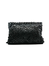 Woven Leather Envelope Clutch Accessory arcadeshops.com