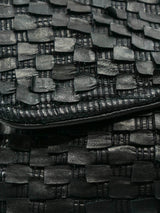 Woven Leather Envelope Clutch Accessory arcadeshops.com