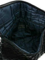 Woven Leather Envelope Clutch Accessory arcadeshops.com