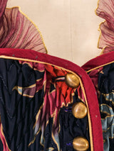 Jeanne Marc Shirred Floral Bustier Top Jacket arcadeshops.com