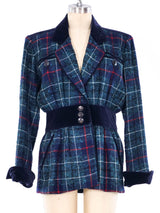 Yves Saint Laurent Plaid Tweed Jacket Jacket arcadeshops.com