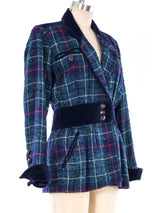 Yves Saint Laurent Plaid Tweed Jacket Jacket arcadeshops.com