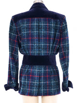 Yves Saint Laurent Plaid Tweed Jacket Jacket arcadeshops.com
