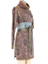 Geoffrey Beene Belted Paisley Tunic Top arcadeshops.com