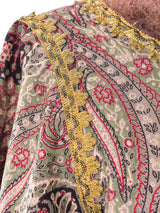 Geoffrey Beene Belted Paisley Tunic Top arcadeshops.com