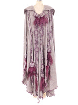 Feather Trimmed Knit Cape Outerwear arcadeshops.com