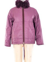 Reversible Lamb Fur Bomber Jacket Outerwear arcadeshops.com