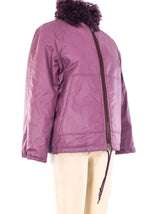 Reversible Lamb Fur Bomber Jacket Outerwear arcadeshops.com