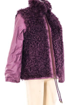 Reversible Lamb Fur Bomber Jacket Outerwear arcadeshops.com