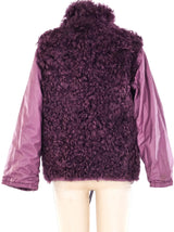 Reversible Lamb Fur Bomber Jacket Outerwear arcadeshops.com