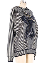 Kansai Yamamoto Dragon Applique Sweater Top arcadeshops.com