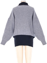 Gianfranco Ferre Two Tone Rib Knit Sweater Top arcadeshops.com
