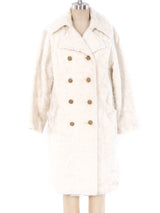 1960's Cream Faux Fur Coat Outerwear arcadeshops.com