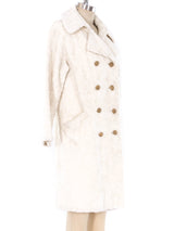1960's Cream Faux Fur Coat Outerwear arcadeshops.com