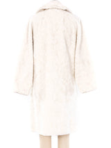 1960's Cream Faux Fur Coat Outerwear arcadeshops.com