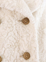 1960's Cream Faux Fur Coat Outerwear arcadeshops.com