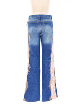 Roberto Cavalli Embroidered Denim Bottom arcadeshops.com