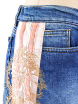 Roberto Cavalli Embroidered Denim Bottom arcadeshops.com