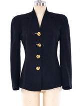 1950's Military Inspired Crepe Jacket Jacket arcadeshops.com