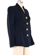 1950's Military Inspired Crepe Jacket Jacket arcadeshops.com