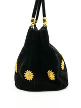 Escada Embellished Suede Bucket Bag Accessory arcadeshops.com