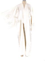 Ivory Dragon Embroidered Silk Robe Jacket arcadeshops.com
