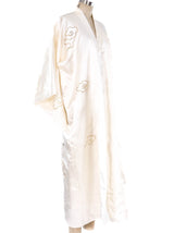 Ivory Dragon Embroidered Silk Robe Jacket arcadeshops.com