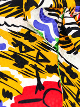 Celine Printed Silk Blouse Top arcadeshops.com