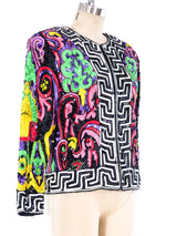 Sequin Embellished Silk Jacket Jacket arcadeshops.com