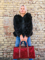 Cartier Suede Boston Bag Accessory arcadeshops.com