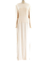 Galanos Pleated Silk Gown Dress arcadeshops.com