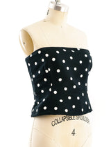 Gianfranco Ferre Polka Dot Bustier Top arcadeshops.com