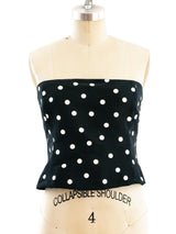 Gianfranco Ferre Polka Dot Bustier Top arcadeshops.com